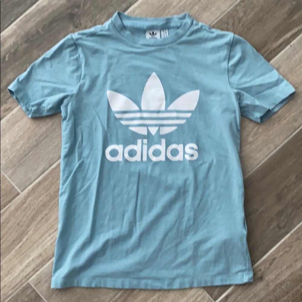Ladies’ Adidas Tee light a blue Sz S